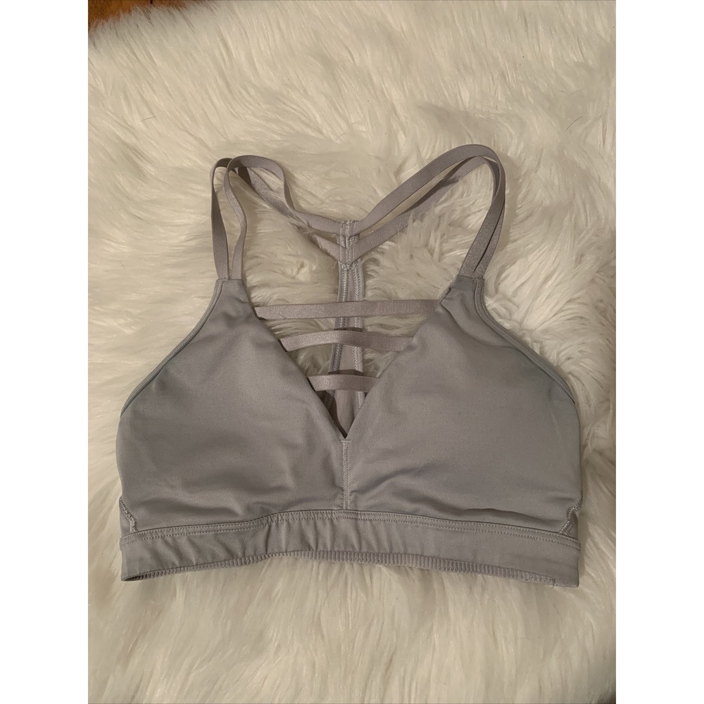 victoria secret sports bra xs grey Racerback Fancy V Neck Cut